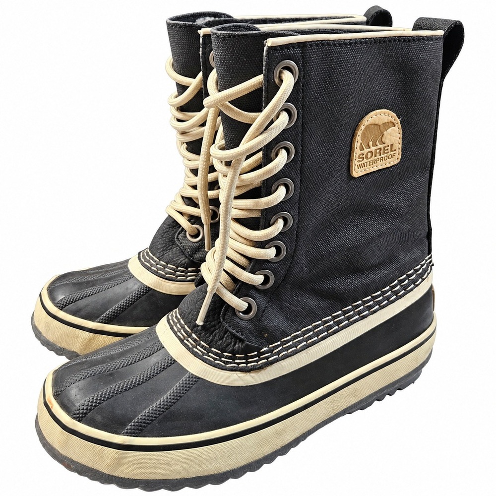 Sorel 1964 Premium CVS Boots Women's 6.5 Black Waterproof Winter Snow NL1717